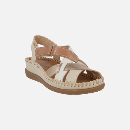 Sandalias de tiras combinadas con cierre de velcro Cadaques