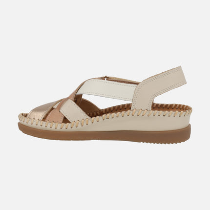 Sandalias de tiras combinadas con cierre de velcro Cadaques