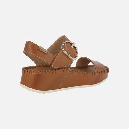 Sandalias de piel para mujer Marina con cierre de velcro
