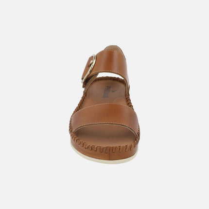 Sandalias de piel para mujer Marina con cierre de velcro