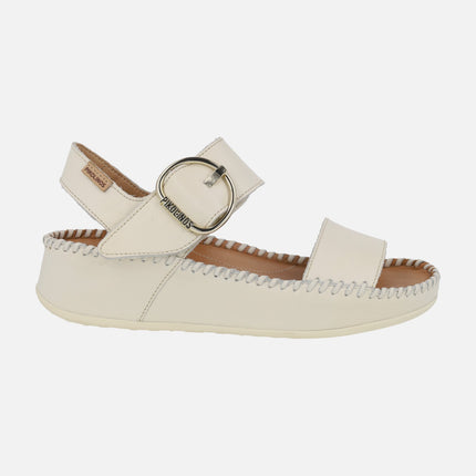 Sandalias de piel para mujer Marina con cierre de velcro