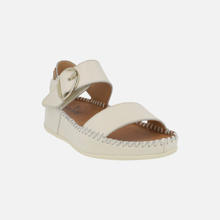 Sandalias de piel para mujer Marina con cierre de velcro