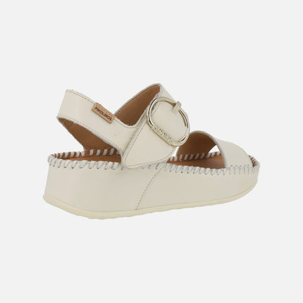 Sandalias de piel para mujer Marina con cierre de velcro