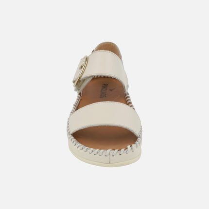 Sandalias de piel para mujer Marina con cierre de velcro