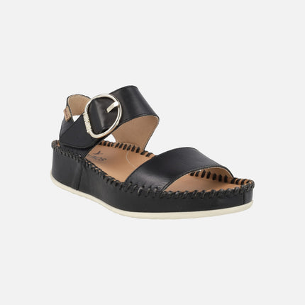 Sandalias de piel para mujer Marina con cierre de velcro