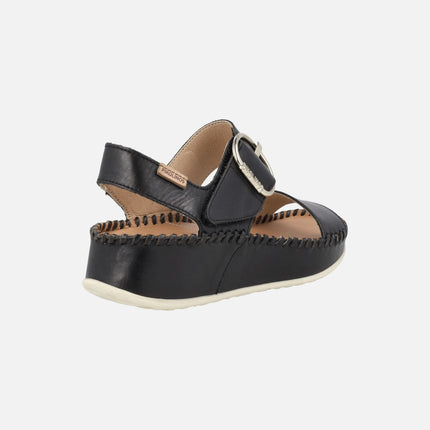 Sandalias de piel para mujer Marina con cierre de velcro