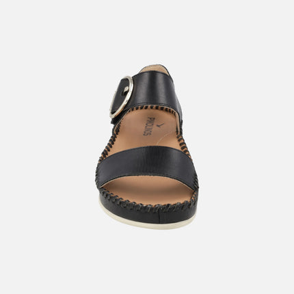 Sandalias de piel para mujer Marina con cierre de velcro