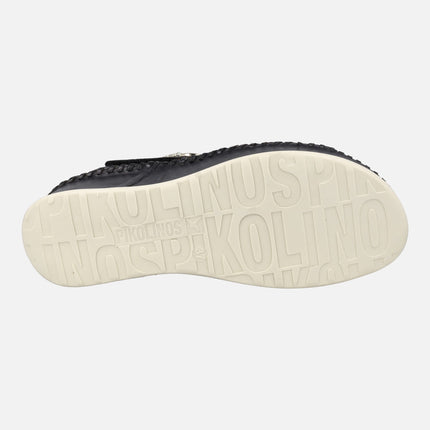 Sandalias de piel para mujer Marina con cierre de velcro
