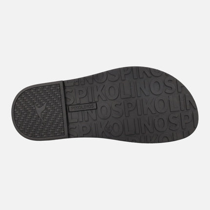 Sandalias negras de piel con tachas Aitana