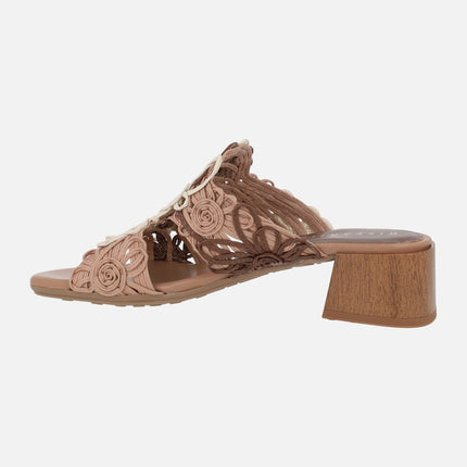 Natural Tulipan braided sandals
