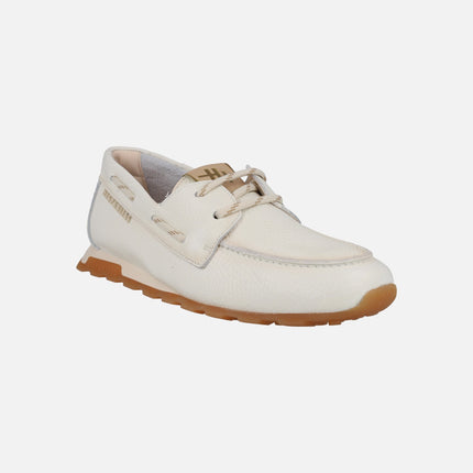 Zinnia boating shoes in white leather