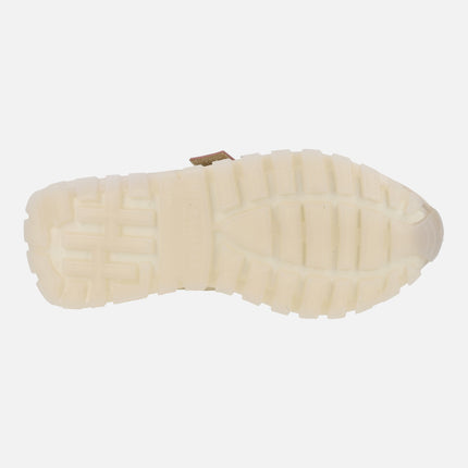 Zapatos deportivos con cierre de velcro Oregon crema