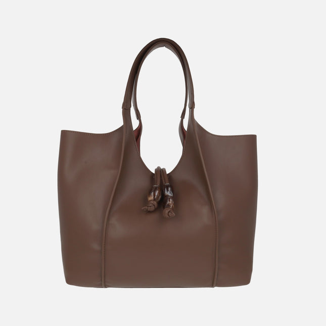 Shopper style shoulder bags with stone detail