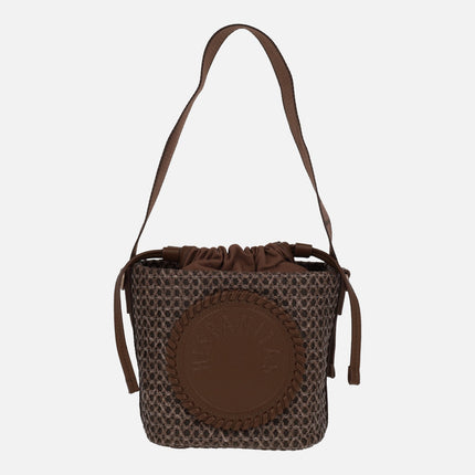 Hispanitas raffia effect bucket bags