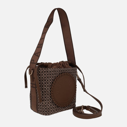 Hispanitas raffia effect bucket bags