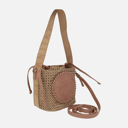 Hispanitas raffia effect bucket bags