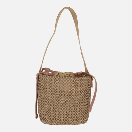Hispanitas raffia effect bucket bags