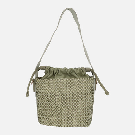 Hispanitas raffia effect bucket bags