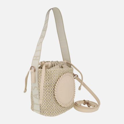 Hispanitas raffia effect bucket bags