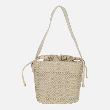 Hispanitas raffia effect bucket bags