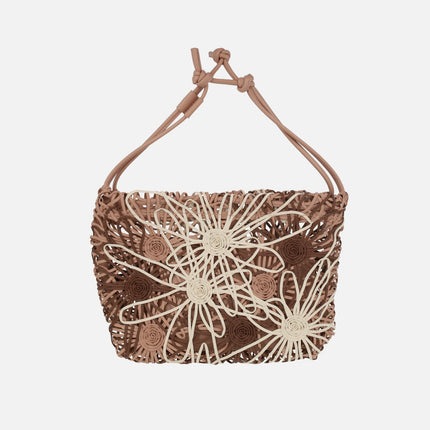 Bolsos para hombro en cordela diseño floral