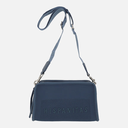 Crossbody bags in knitting-effect fabric