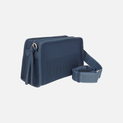 Crossbody bags in knitting-effect fabric