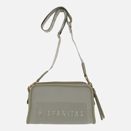 Crossbody bags in knitting-effect fabric