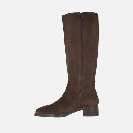 Botas altas de serraje marrón Bonjour 08