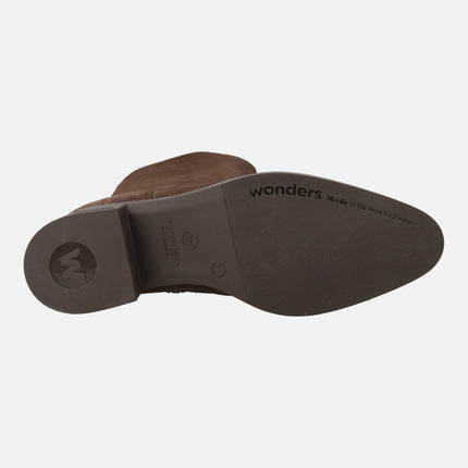 Botas altas de serraje marrón Bonjour 08