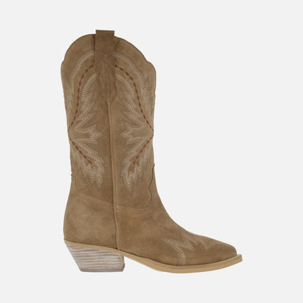 Botas cowboy línea Western de Alpe en serraje cuero