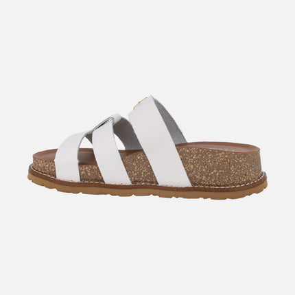 Sandalias de piel con plataforma y adorno de hebilla OCA-260