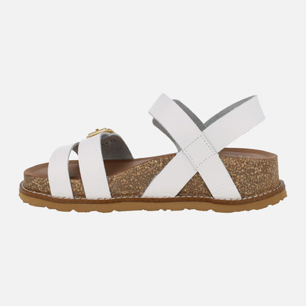 Leather sandals with buckles Oca 263