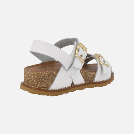 Leather sandals with buckles Oca 263
