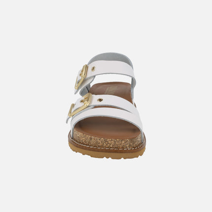 Leather sandals with buckles Oca 263