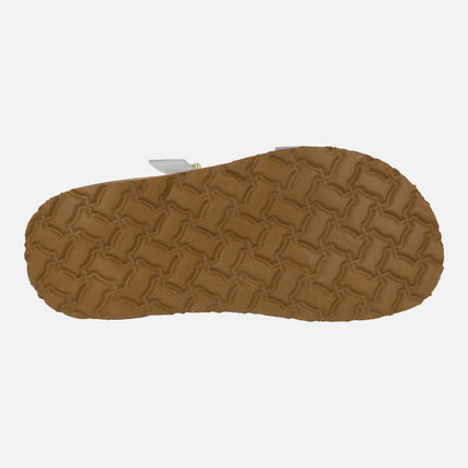 Leather sandals with buckles Oca 263