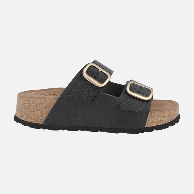 Sandalias de plataforma WIWI-003 en piel grabada Opak