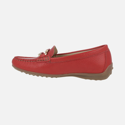 Bruni leather comfort loafers with metallic detail