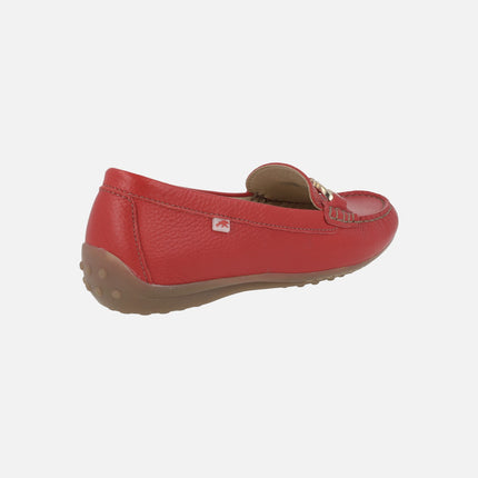 Bruni leather comfort loafers with metallic detail
