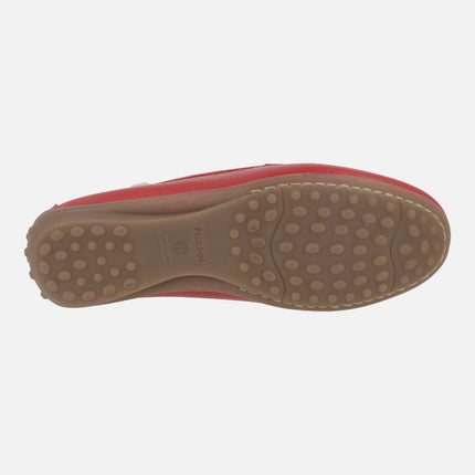 Bruni leather comfort loafers with metallic detail