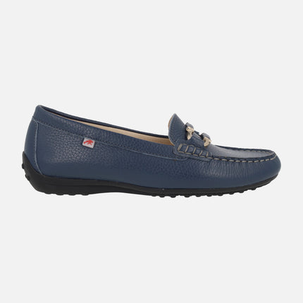Bruni leather comfort loafers with metallic detail