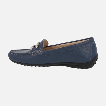 Bruni leather comfort loafers with metallic detail