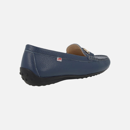 Bruni leather comfort loafers with metallic detail