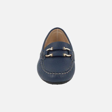Bruni leather comfort loafers with metallic detail