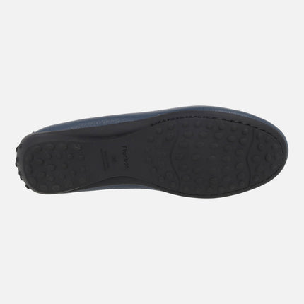 Bruni leather comfort loafers with metallic detail