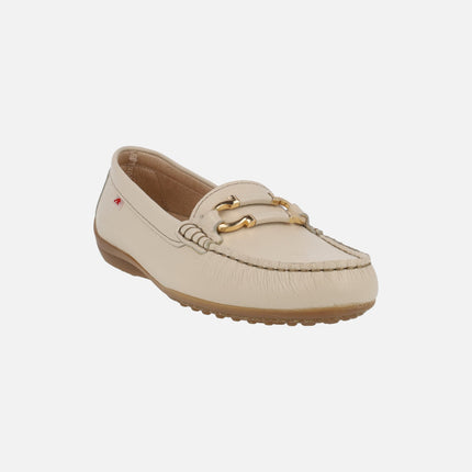 Bruni leather comfort loafers with metallic detail