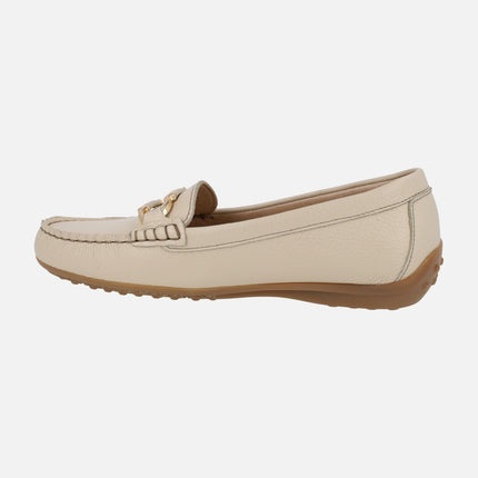 Bruni leather comfort loafers with metallic detail