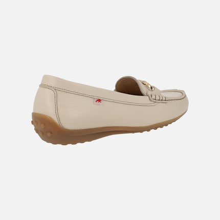 Bruni leather comfort loafers with metallic detail