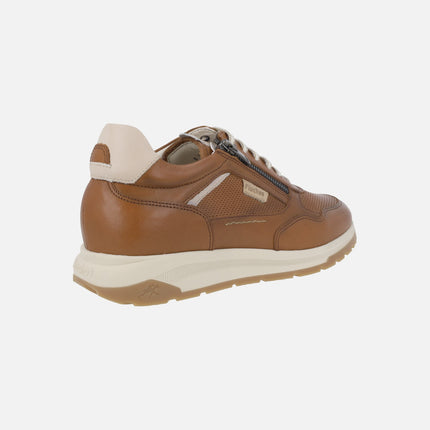 Zapatos deportivos de piel para hombre con cordones y cremallera Karter