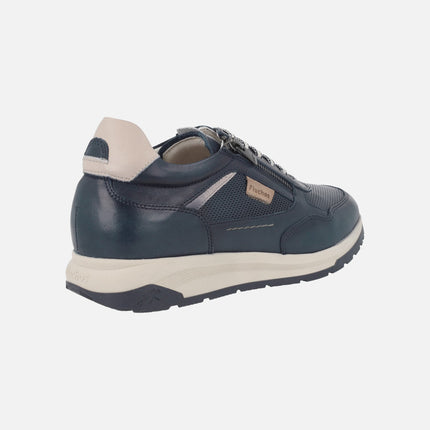 Zapatos deportivos de piel para hombre con cordones y cremallera Karter